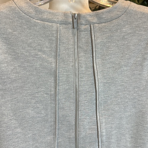 EUC Etcetera Demure Shift Mini Light Gray Dress, 6 - Picture 6 of 10